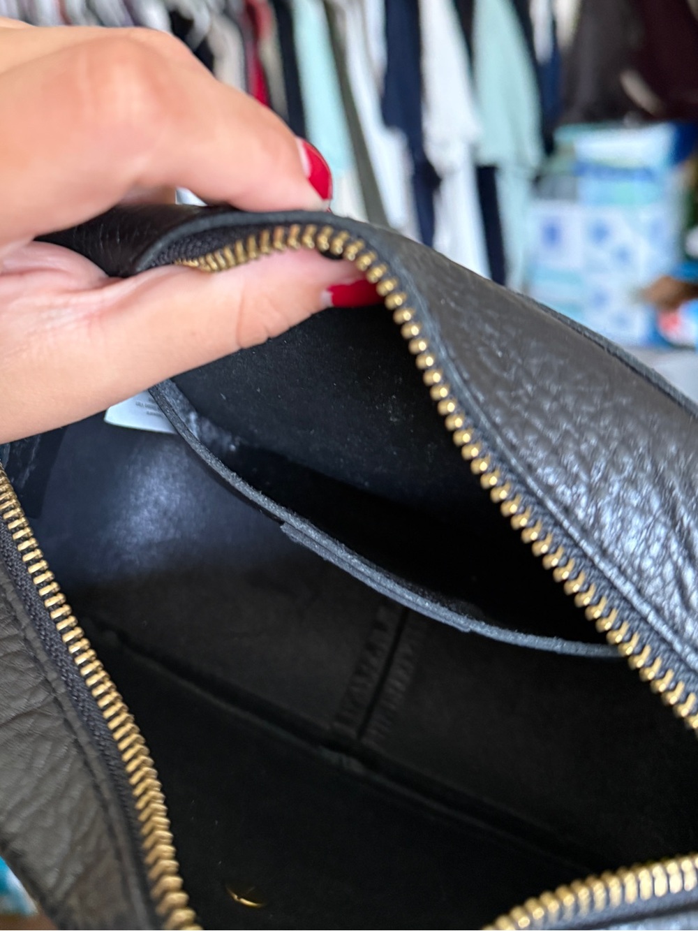 Madewell The Transport Camera Bag Black Genuine Leather Crossbody Lightweight - Picture 10 of 11